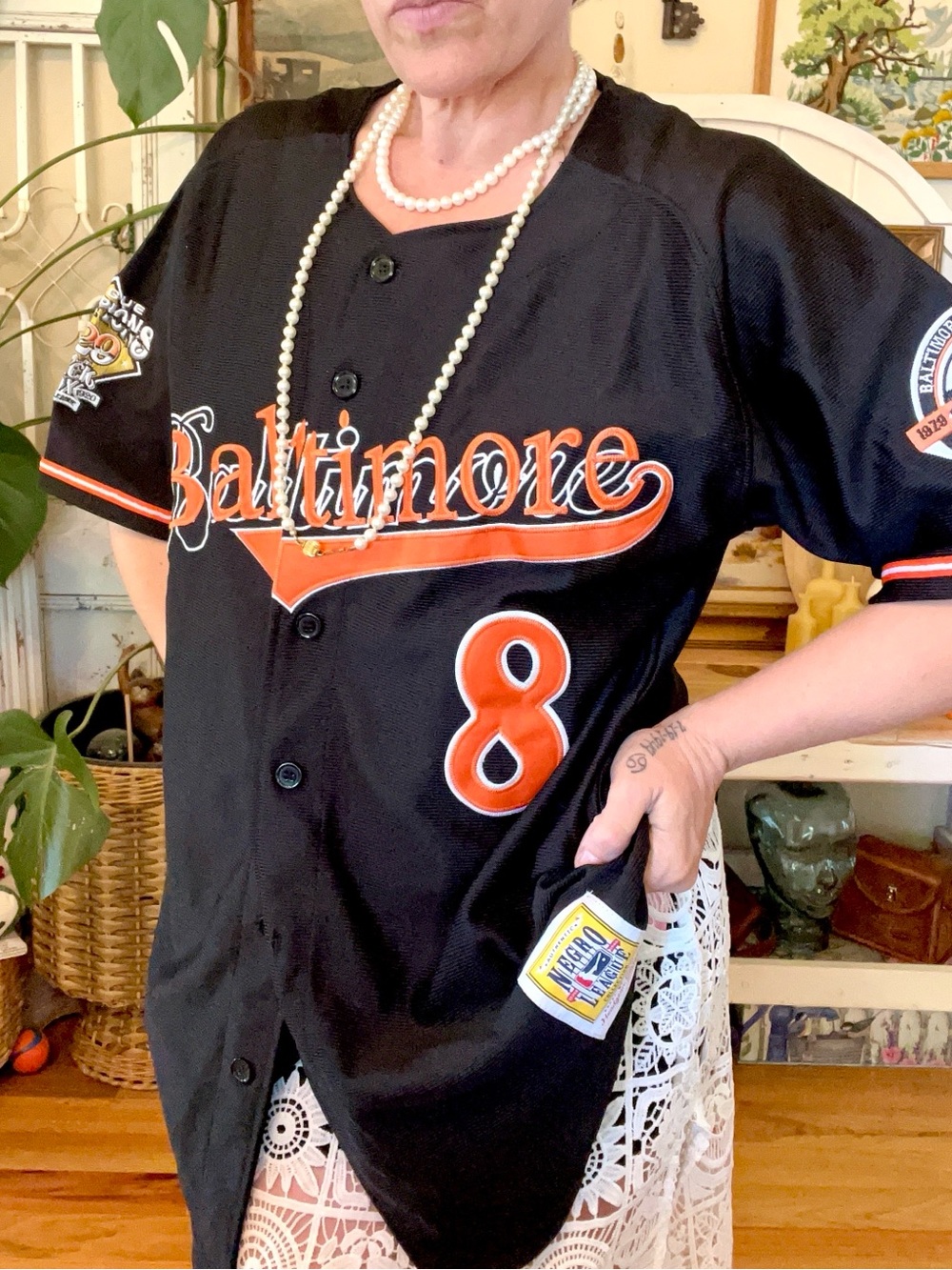 Headgear Classics League baseball jersey Baltimore Black Sox #8 Size M